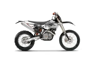 KTM C5 XCW 200/ 250 / 300 Dirt Bike Graphic Kit - 2011 Carbon X White