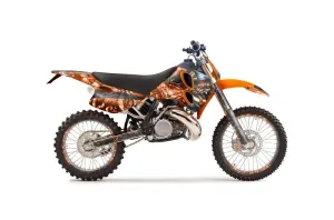 KTM C6 EXC 2 Stroke Dirt Bike Graphic Kit - 1993-1997 Mad Hatter Orange