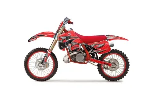 KTM C8 MXC / EXC 250 Dirt Bike Graphic Kit - 1990-1992 Tribal Flames Red