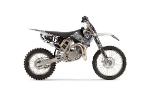 KTM SX 85 Dirt Bike Graphic Kit - 2004-2005 Skulls and Hammers White