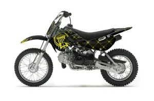 Suzuki DRZ 110 Dirt Bike Graphic Kit - All Years Silver Star - Reloaded Yellow