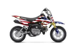 Suzuki DRZ 70 Dirt Bike Graphic Kit - 2008-2016 Stars and Stripes Red White & Blue
