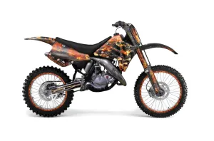 Suzuki RM 250 Dirt Bike Graphic Kit - 1989-1992 Firestorm Black