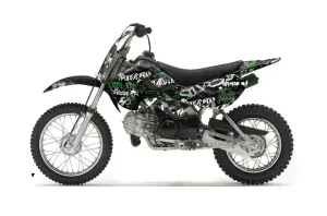 Suzuki RM 65 Dirt Bike Graphic Kit - All Years Silver Star - Silverhaze Green