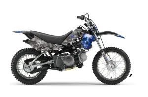 Yamaha TTR90 Dirt Bike Graphic Kit - 2000-2007 Checkered Skull Silver