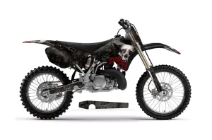 Yamaha YZ125 2 Stroke Dirt Bike Graphic Kit - 2002-2014 Bone Collector Black