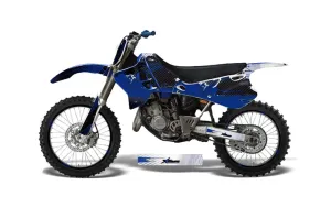 Yamaha YZ250 2 Stroke Dirt Bike Graphic Kit - 1993-1995 Carbon X Blue
