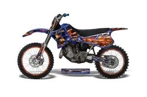 Yamaha YZ250 2 Stroke Dirt Bike Graphic Kit - 1993-1995 Firestorm Blue
