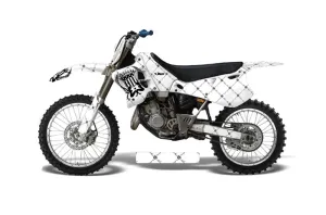 Yamaha YZ250 2 Stroke Dirt Bike Graphic Kit - 1993-1995 Silver Star - Reloaded White