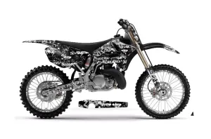 Yamaha YZ250 2 Stroke Dirt Bike Graphic Kit - 2002-2014 Silver Star - Silverhaze White