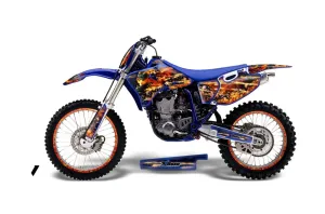 Yamaha YZ400 4 Stroke Dirt Bike Graphic Kit - 1998-2002 Firestorm Blue
