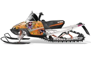 Arctic Cat M Series / Crossfire Sled Graphic Kit - All Years Ed Hardy - Love Kills Orange