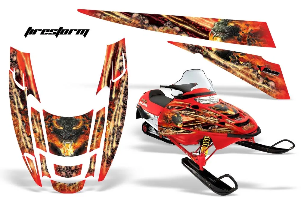 Polaris Edge Sled Graphic Kit - All Years Firestorm Red