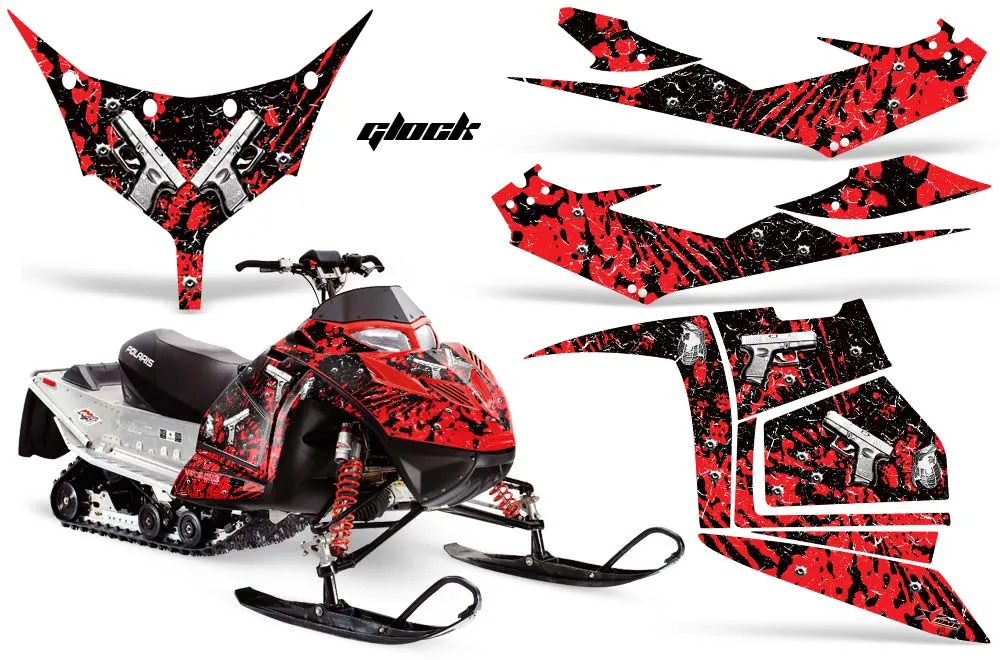 Polaris IQ Race 600 Sled Graphic Kit - All Years Glock Red