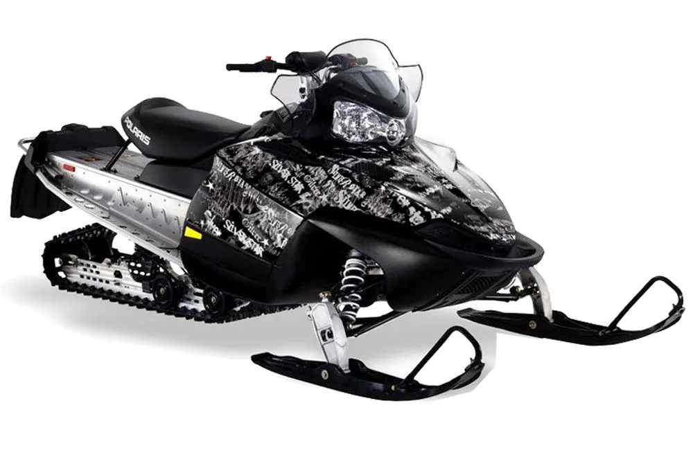Polaris RMK / Shift / Assault Sled Graphic Kit - 2006-2020 Silver Star - Silverhaze Black