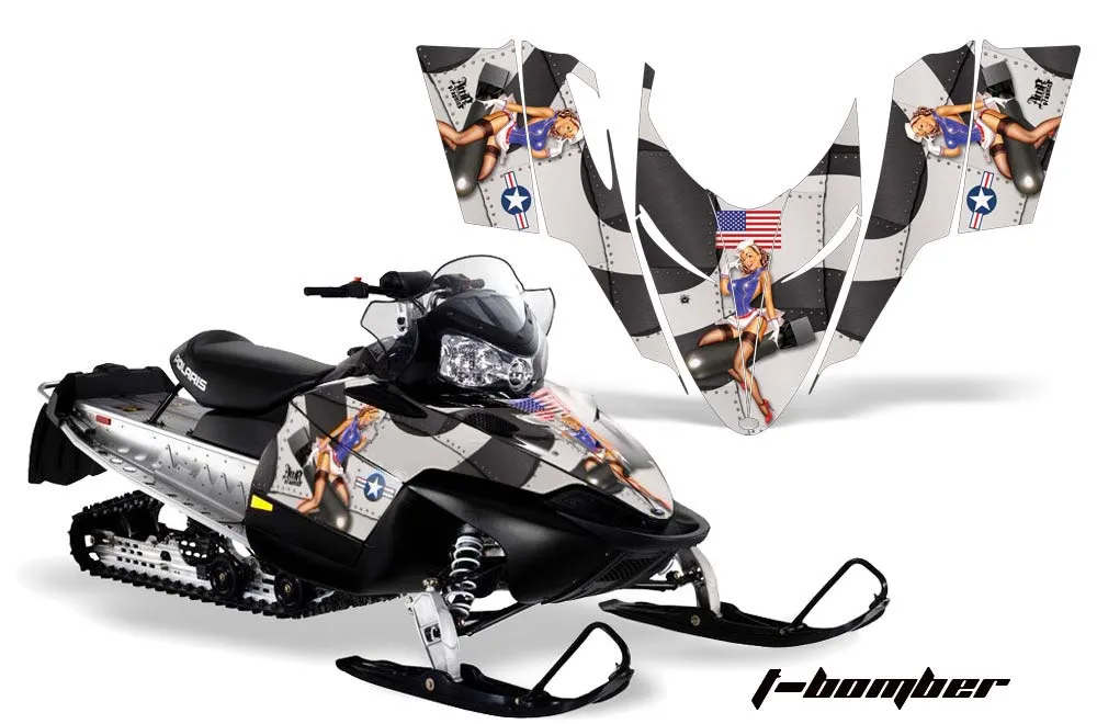 Polaris RMK / Shift / Assault Sled Graphic Kit - 2006-2020 T Bomber Black