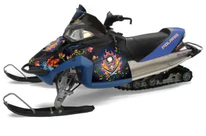 Polaris Fusion Sled Graphic Kit - 2005-2007 Ed Hardy - Pirates Blue