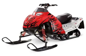 Polaris IQ Race 600 Sled Graphic Kit - All Years Diamond Flames Red