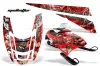 Polaris Edge Sled Graphic Kit - All Years Mad Hatter Red