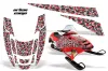 Polaris Edge Sled Graphic Kit - All Years Urban Camo Red