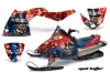 Polaris Fusion Sled Graphic Kit - 2005-2007 Mad Hatter Black