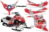 Polaris IQ Race 600 Sled Graphic Kit - All Years T Bomber Red