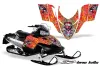 Polaris RMK / Shift / Assault Sled Graphic Kit - 2006-2020 Ed Hardy - Love Kills Red