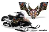 Polaris RMK / Shift / Assault Sled Graphic Kit - 2006-2020 Ed Hardy - Pirates Black