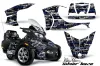 Can Am BRP (RTS) Spyder Graphic Kit - 2010-2013 Silver Star Silver Haze Blue