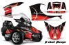 Can Am BRP (RTS) Spyder Graphic Kit - 2010-2013 Tribal Flame Red