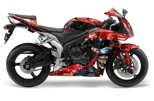 Honda CBR 600 RR Graphic Kit - 2007-2008 Mad Hatter Red