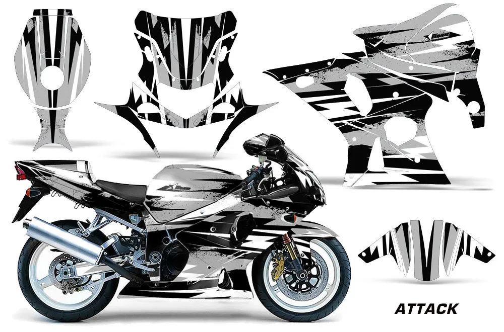 Suzuki GSXR 1000 Street Bike Custom Graphic Kit - 2001-2002