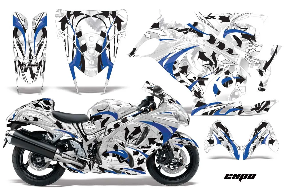 Suzuki GSXR 1300 Hayabusa Graphic Kit - 2008-2020 Expo Blue