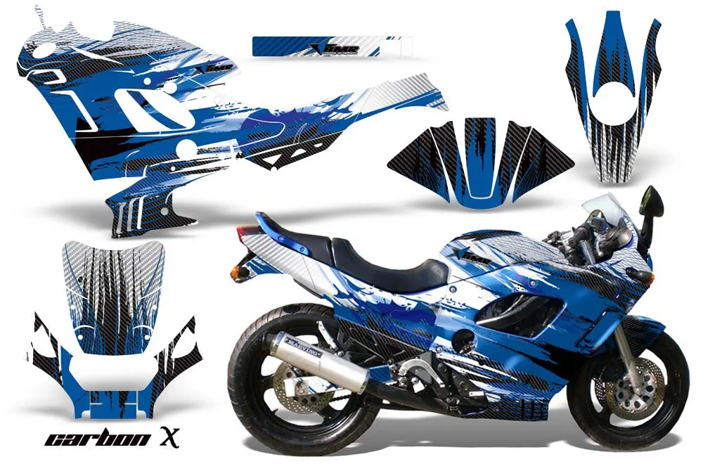 Suzuki GSXR 600F / 750F Katana Graphic Kit - 1988-1997 Carbon X Blue