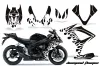 Suzuki GSXR 600 / 750 Graphic Kit - 2006-2007 Diamond Flames Black