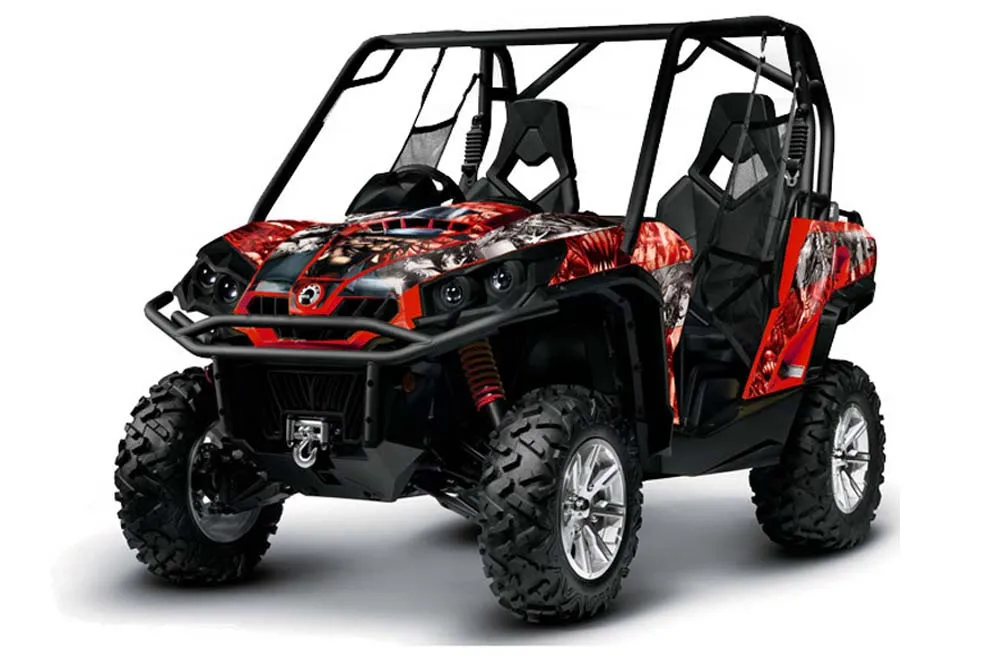 Can-Am Commander 1000 / 800 Graphic Kit - All Years Mad Hatter Red