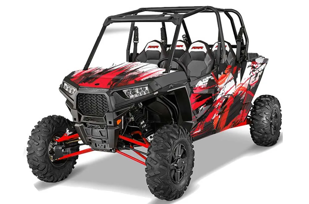 Polaris RZR 1000 XP 4 Door Graphic Kit - 2013-2018 Carbon X Red