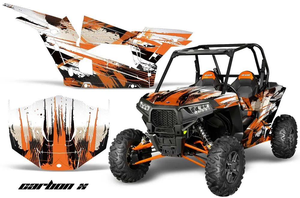 Polaris RZR 1000 XP 2 Door Graphic Kit - 2013-2018 Carbon X Orange