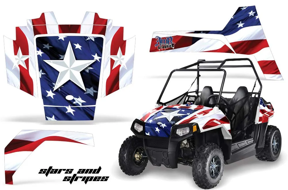Polaris RZR 170 Graphic Kit - All Years Stars N Stripes Red White & Blue