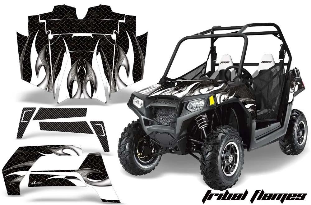 Polaris RZR 800 / 800S Graphic Kit - 2011-2014 Tribal Flames Black