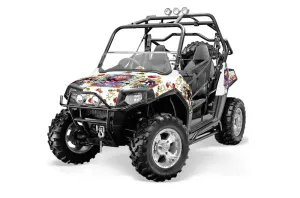 Polaris RZR 800 / 800S Graphic Kit - 2006-2010 Ed Hardy - Love Kills White