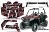 Polaris RZR 570 Graphic Kit - All Years Silver Star - Silverhaze Red