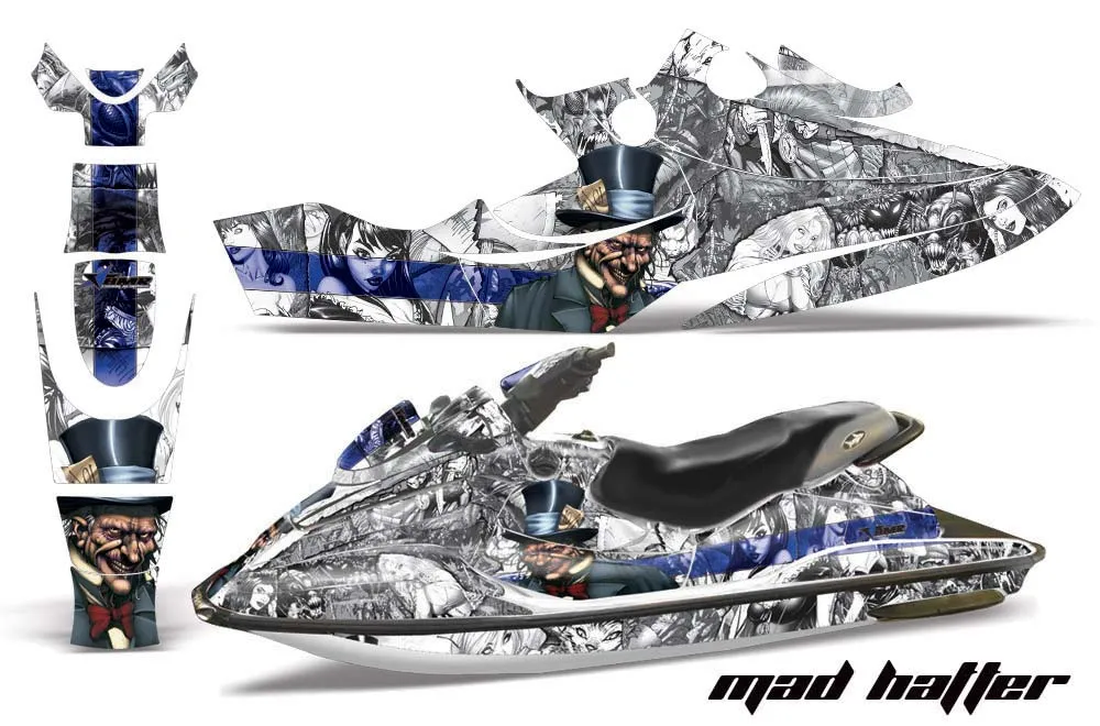 Sea Doo Bombardier GSX Jet Ski Graphic Kit - 1996-1999 Mad Hatter Blue