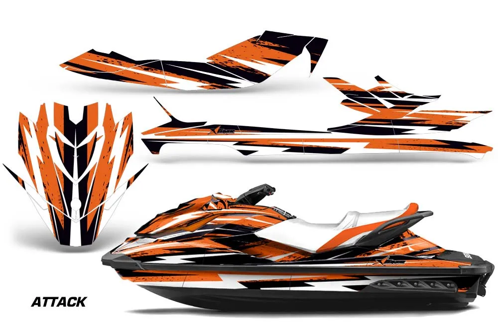Sea Doo GTI / GTR / GTS Sitdown Jet Ski Graphic Kit - 2011-2019 Attack Orange