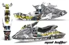 Sea Doo Bombardier GSX Jet Ski Graphic Kit - 1996-1999 Mad Hatter Yellow