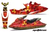 Sea Doo Bombardier GSX Jet Ski Graphic Kit - 1996-1999 Meltdown Red