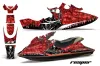 Sea Doo Bombardier GSX Jet Ski Graphic Kit - 1996-1999 Reaper Red