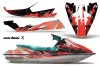 Sea Doo Bombardier GTS Jet Ski Graphic Kit - 1992-1997 Carbon X Red