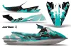 Sea Doo Bombardier GTS Jet Ski Graphic Kit - 1992-1997 Carbon X Teal