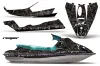 Sea Doo Bombardier GTS Jet Ski Graphic Kit - 1992-1997 Reaper Black